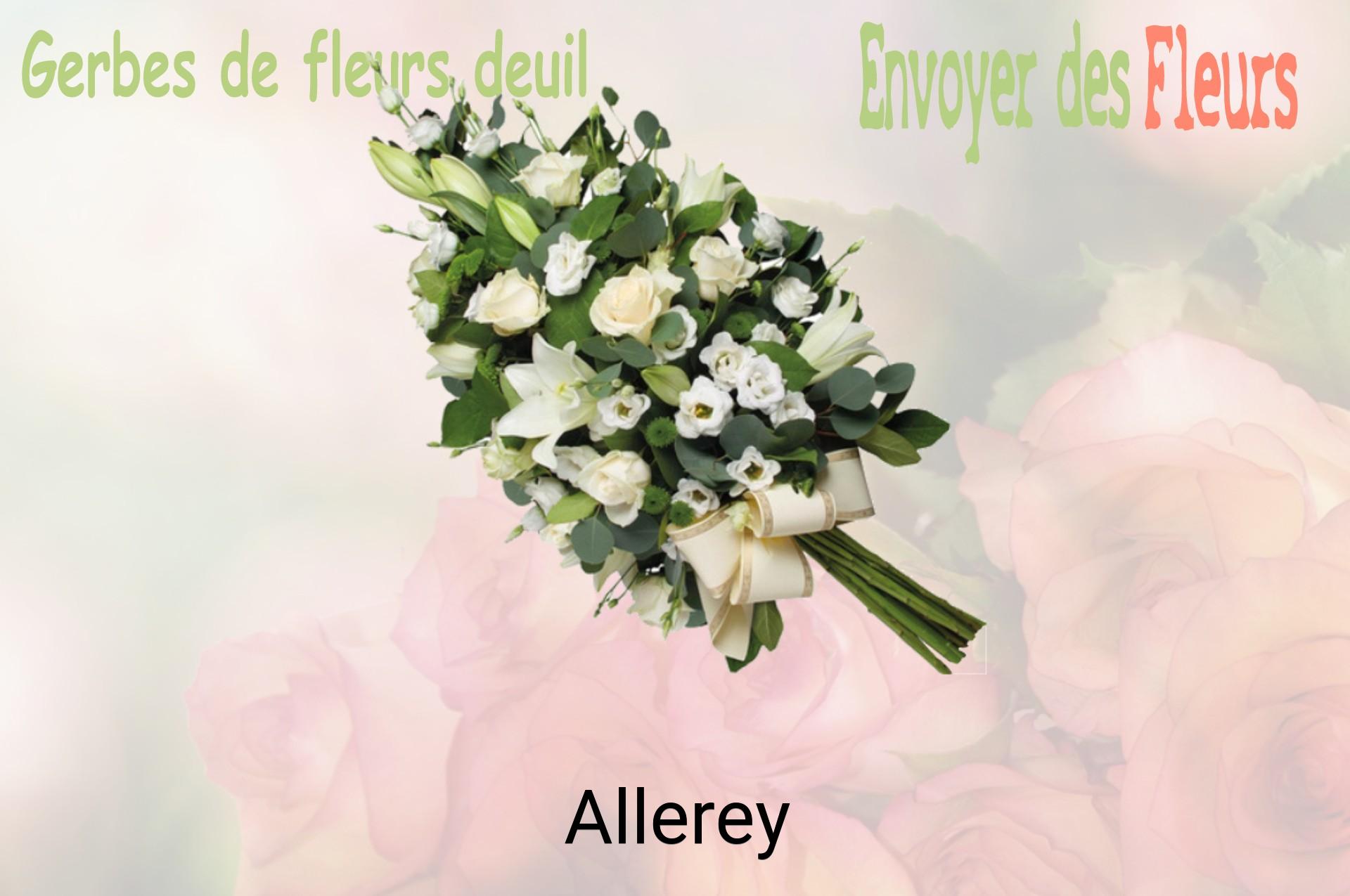 Gerbe de fleurs de deuil livrée à Allerey